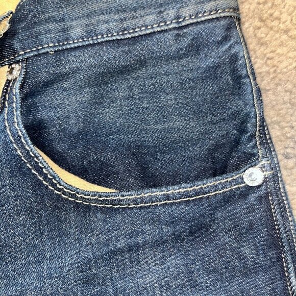 Levi's 511 Rare White Label Denim Jeans Men's Size 38 Altered Hem Silver Rivets - Picture 5 of 12